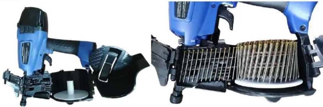 MSW AIRN65CN - Loading nails into the magazine - 2
