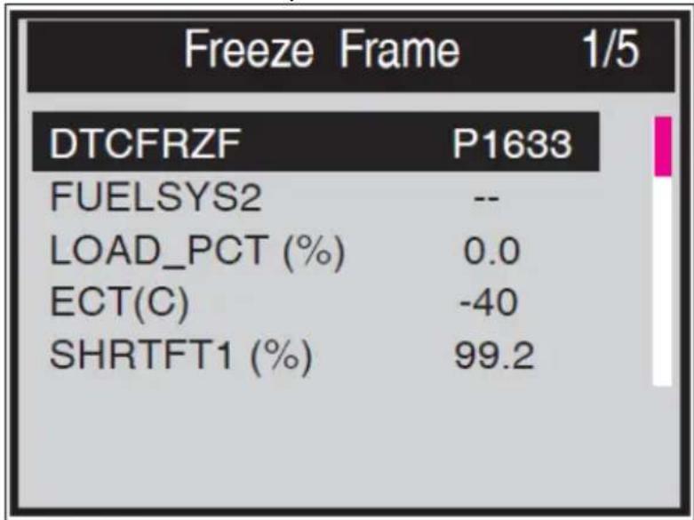 MSW OBD1 - View Freeze Frame Data - 1