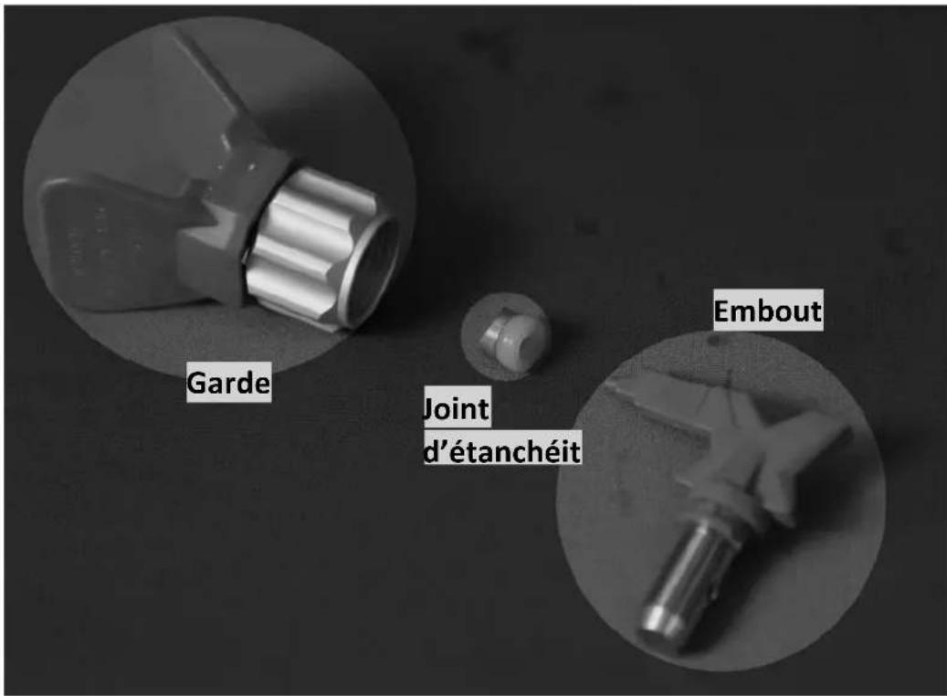 MSW HSPR-2600E - Installer la buse et la protection sur le pistolet pulvérisateur - 2