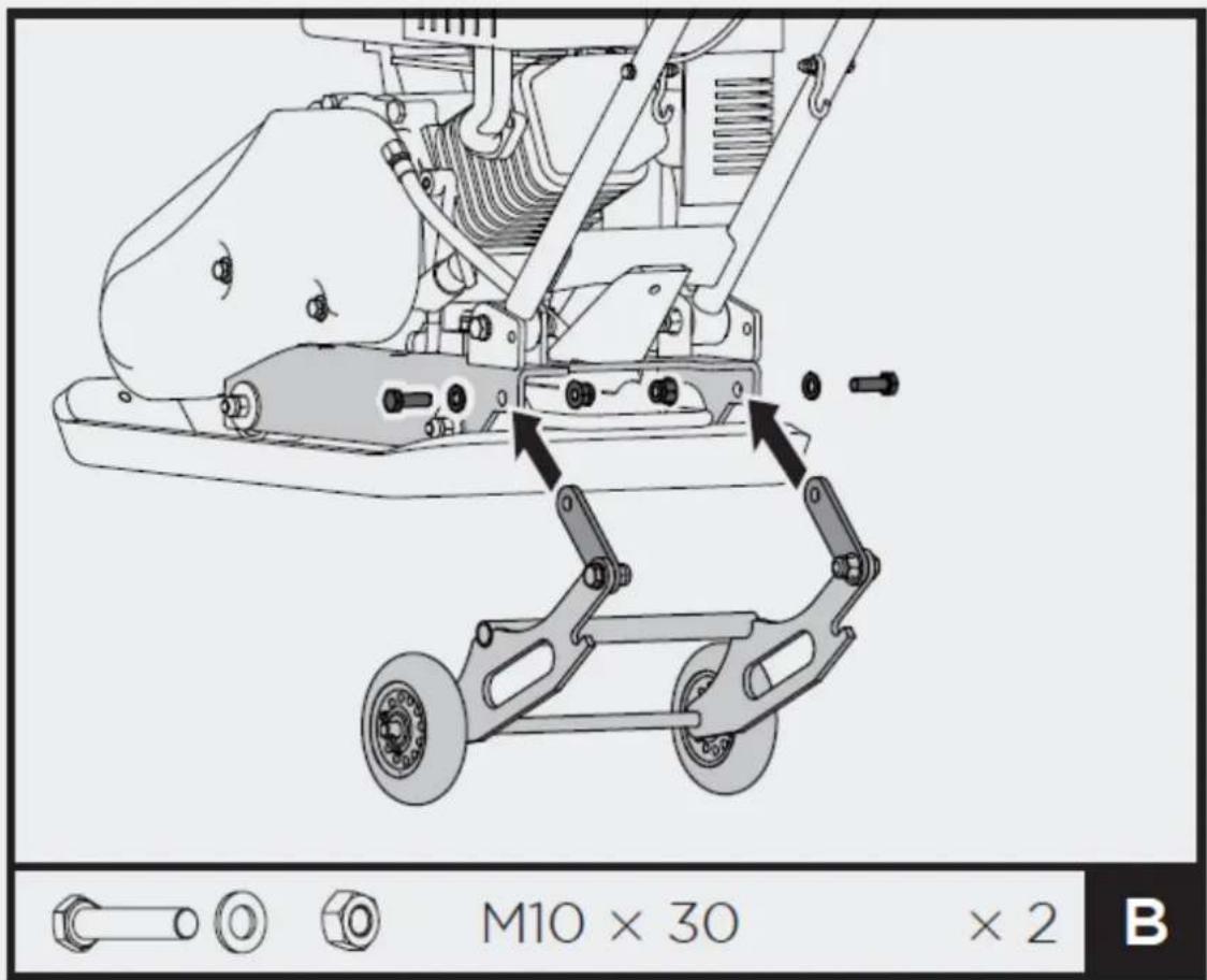 MSW FPLAT35 WMAX - Kit de roues pliantes (en option) - 1