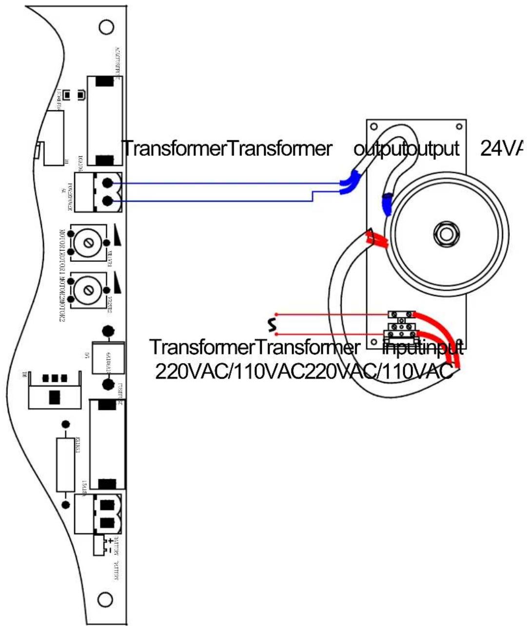 MSW GDOOR-004B - Bekötési utasítás: - 2
