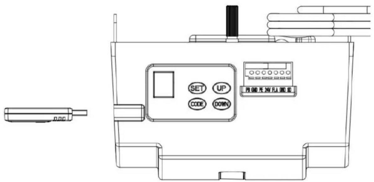 MSW GDOOR-001A - Hitta motsvarande USB-gränssnitt och sätt i Wi-Fi-modulen (Fig1, 2). - 1