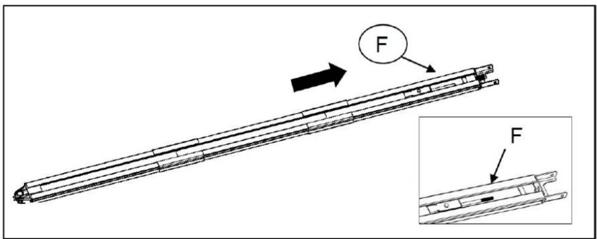 MSW GDOOR-001A - 3-Teilige Stahlschiene: - 1