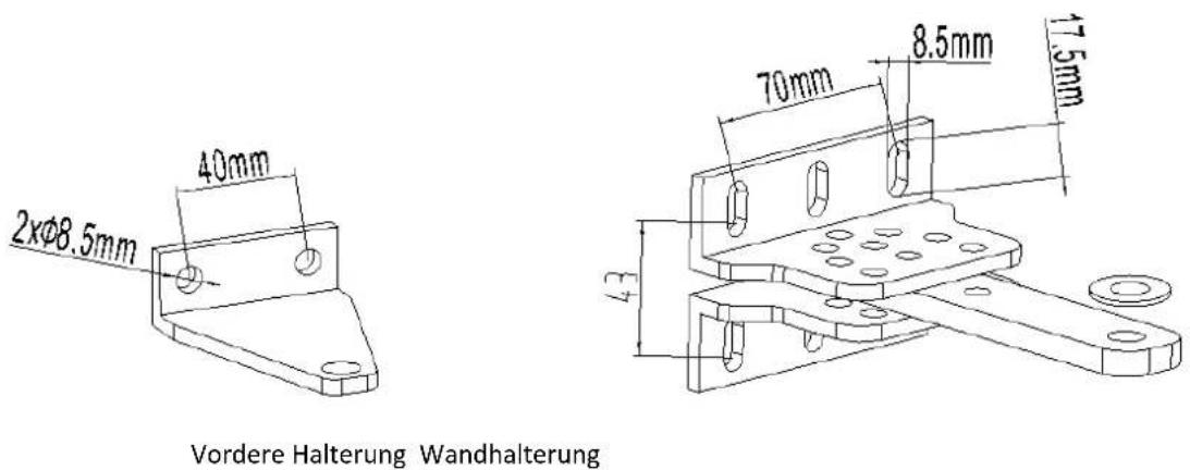 MSW GDOOR-003B - Größe der Montageplatte - 1