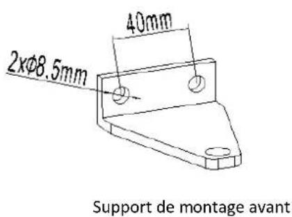 MSW GDOOR-003B - Taille de la plaque de montage - 1