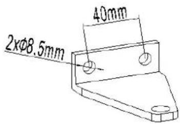 MSW GDOOR-003B - Veľkosť montážnej dosky - 1