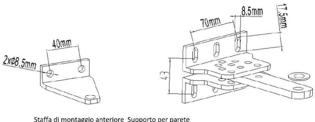 MSW GDOOR-003B - Dimensioni della piastra di montaggio - 1
