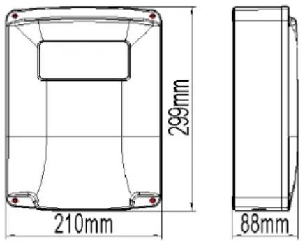MSW GDOOR-003B - Taille du boîtier de commande - 1
