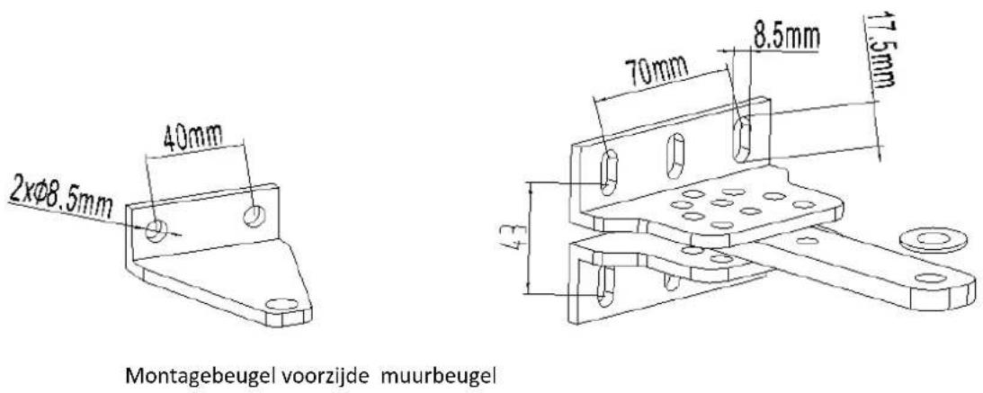 MSW GDOOR-003B - Grootte van montageplaat - 1