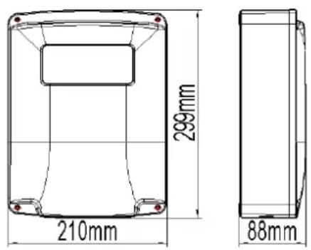 MSW GDOOR-003B - Tamaño de la caja de control - 1