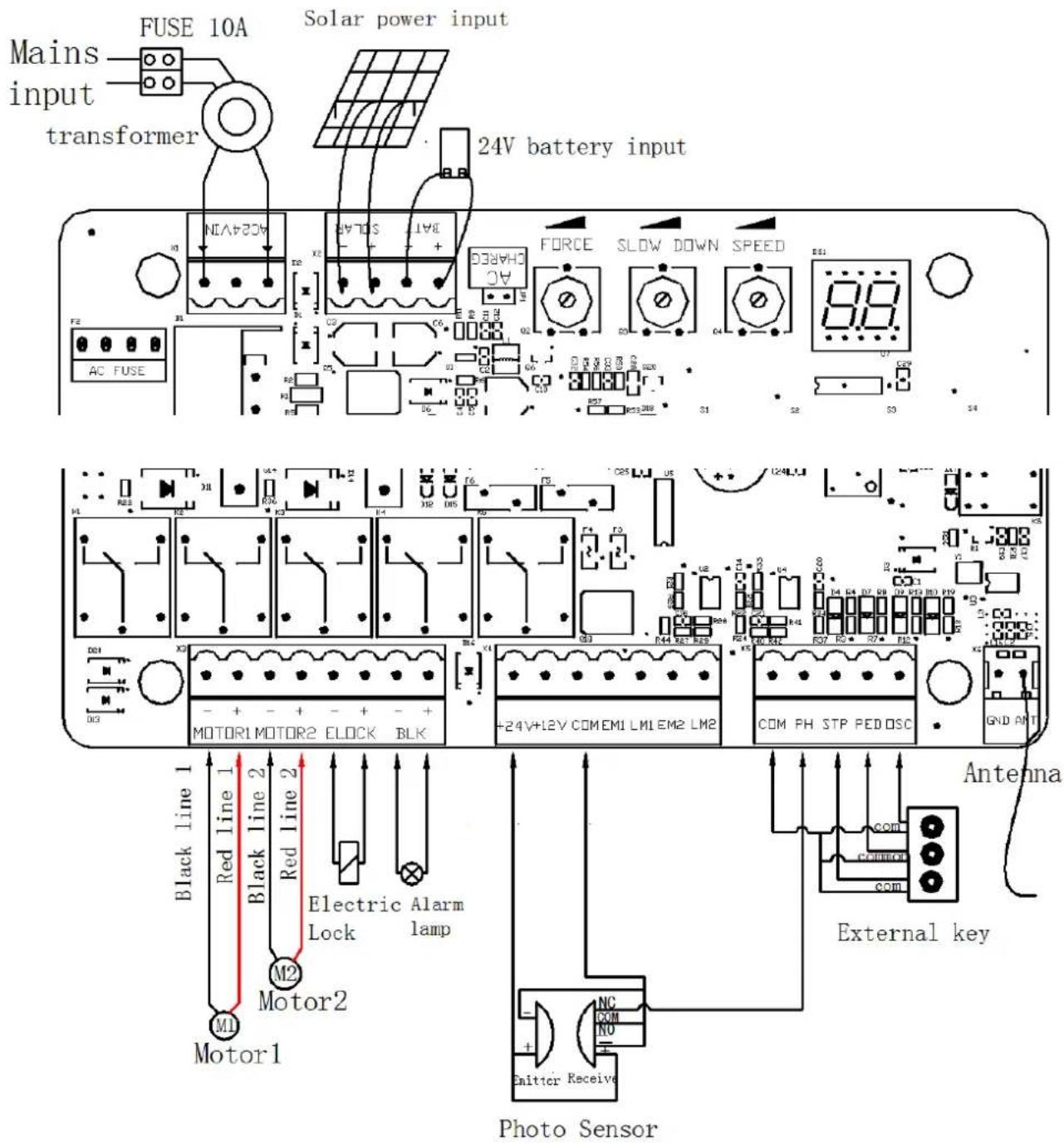 MSW GDOOR-003B - Bekötési utasítások - 1