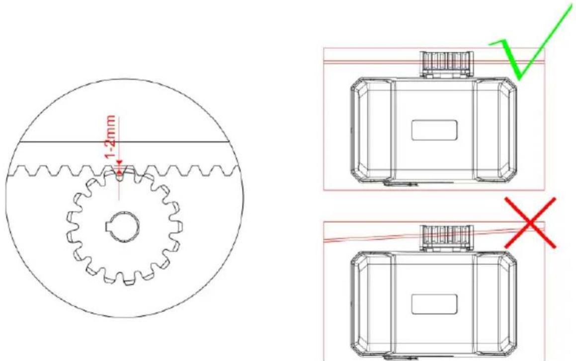 MSW GDOOR-002A - CRÉMAILLÈRE ET ALIGNEMENT DU MOTEUR - 2