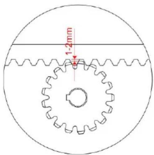 MSW GDOOR-002A - AUSRICHTUNG VON ZAHNSTANGE UND MOTOR - 2