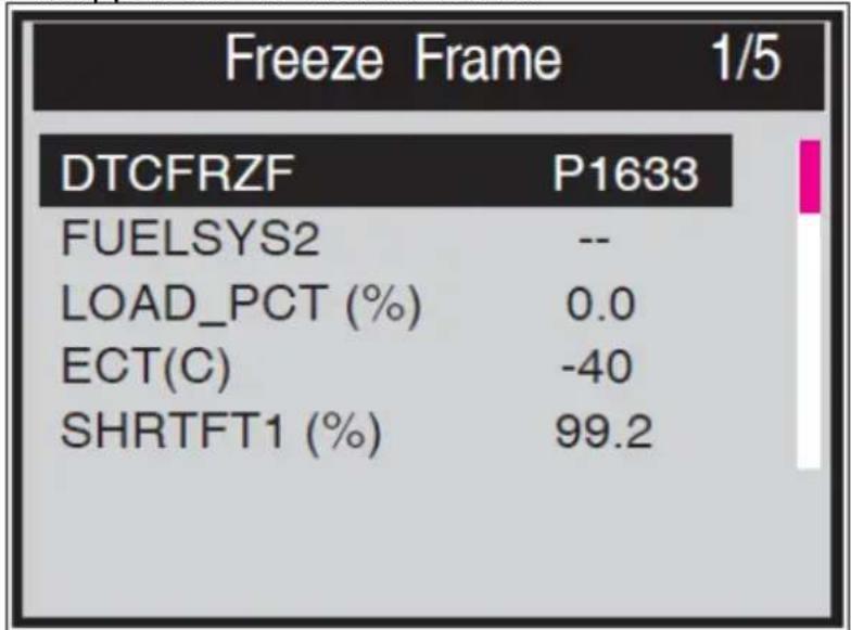 MSW OBD2 - Visa Freeze Frame Data - 1