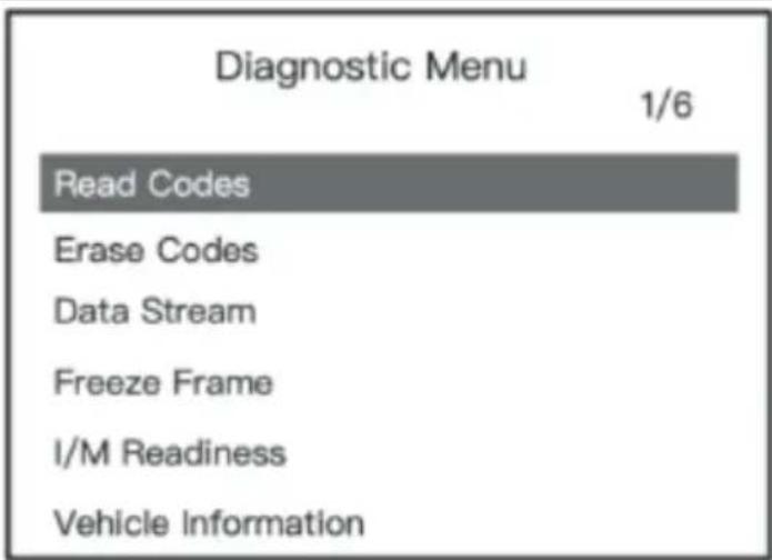 MSW OBD3 - Diagnostiikkavalikko MSW-OBD1/MSW-OBD2: - 1