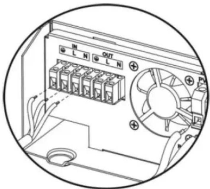 MSW S-POWER UPS 800 PSW - AC INPUT/OUTPUT AANSLUITING - 1
