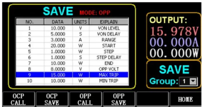 Stamos S-LS-119 - Indstilling af funktion for OPP-test - 1