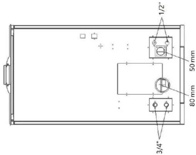 MSW PLT-W24 - Produkt und Kontrollsystem Diagramm der Abmessungen - 1