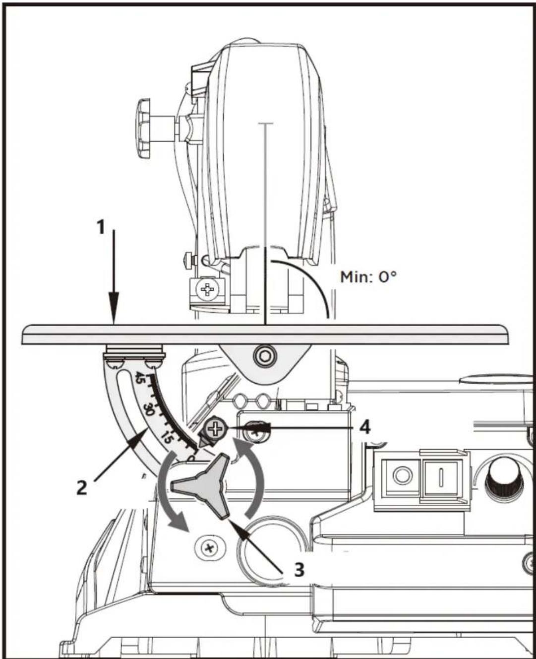 MSW SAW 16 SCROLL - A szögskála beallitása - 1