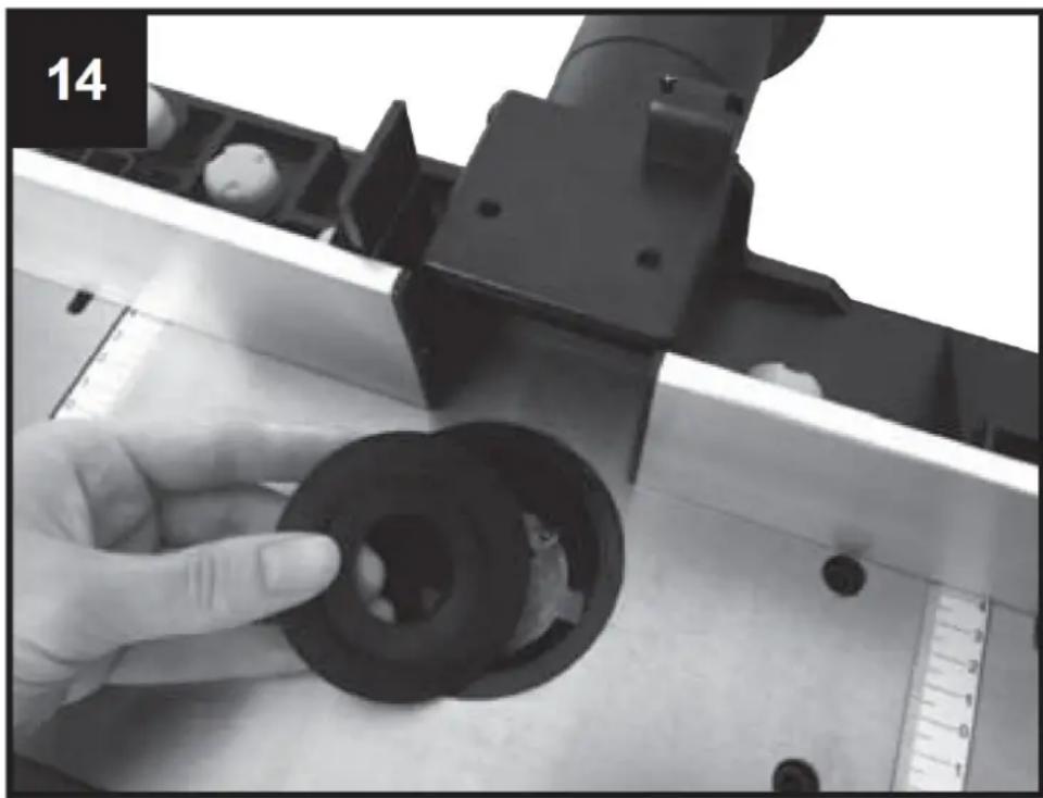 MSW WOBD-1500Y - Montering och byte av klämhylsor för toppspindelformar (bild 16, 13) - 1