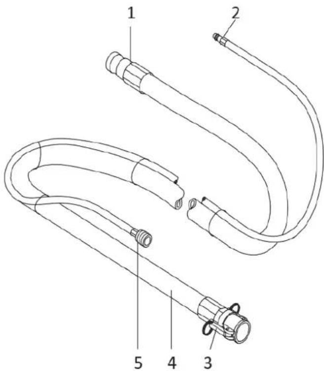 MSW PU-30 - Murbruksslang för pneumatisk sprutlans - 1