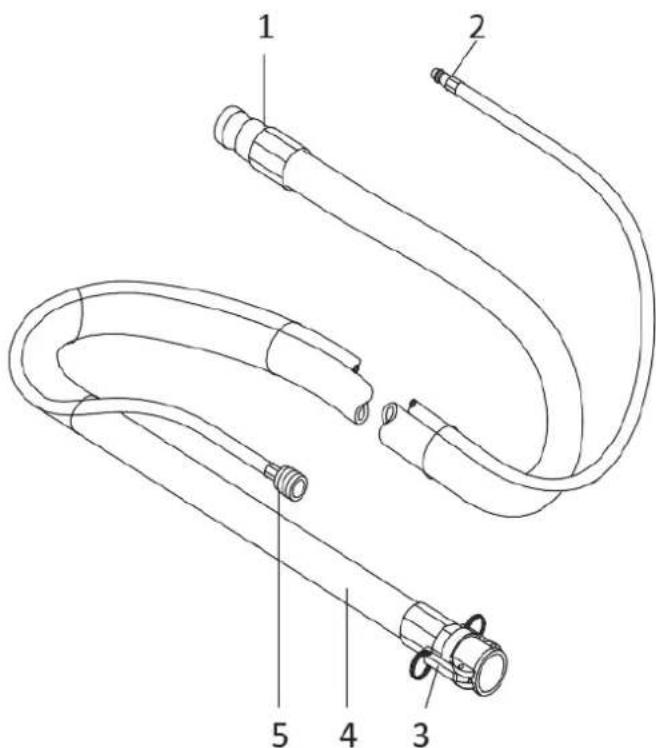 MSW PU-30 - Mørtelslange for pneumatisk sprøytelanse - 1