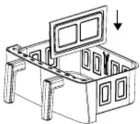 BEKO FRL6488 - Dispositivo di separazione delle camere installato (si utilizzano entrambi i vassoi di cottura) - 1