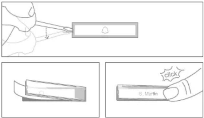 DoorBird MTM14E - MODIFICARE I CARTELLINI DEI NOMI - 1