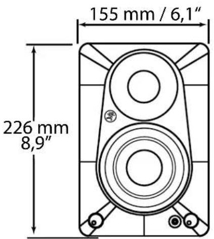 MACKIE CR8BT - CR4.5BT Dimensions - 1