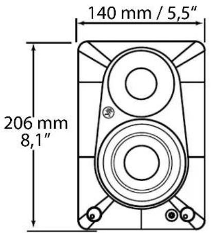 MACKIE CR3.5 - CR3.5 Dimensions - 1