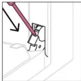 ROSIERES RO6 M5B3LYTB - OUTSIDE THE OVEN: removal and cleaning the glass door - 4