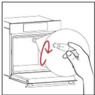 ROSIERES RO6 M5G5YTB - Changing the bulb on top: - 4