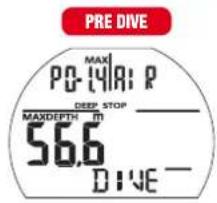 PRE DIVE MAX PO-14/AI: R DEEP STOP MAXDEPTH: m 56,6 DIVE—