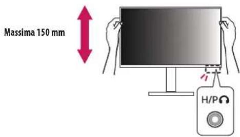 LG 24BA450 - Regolazione dell'altezza del supporto - 1