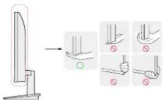 LG 24MP400P - Moving and Lifting the Monitor - 1
