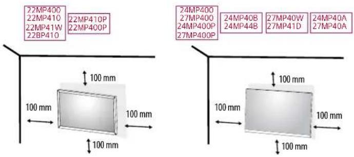 LG 24MP400P - Installing on the Wall - 1