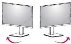 LG 24CQ651W - Swivel stand - 1