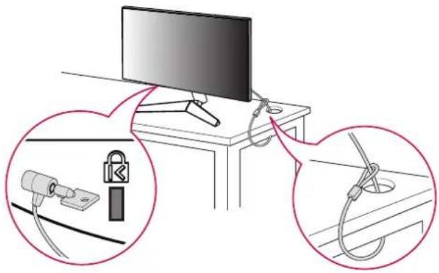 LG UltraGear 27GQ50A - Uso del blocco Kensington - 1