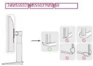 LG 27MS550 - Moving and Lifting the Monitor - 3