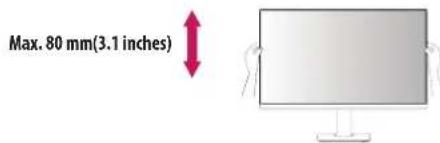LG 27MS550 - Adjusting the Stand Height - 1