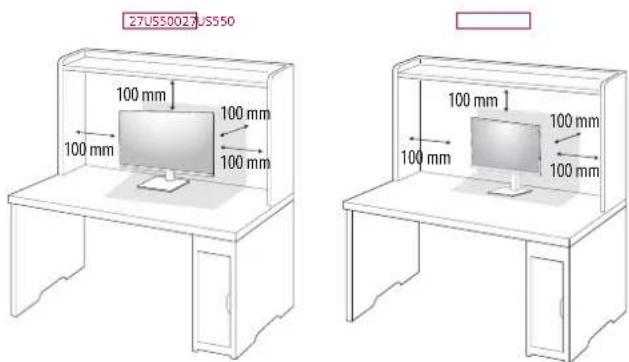 LG 27US500 - Installing on a Table - 1