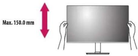 LG 27US500 - Adjusting the Stand Height (27US550) - 1