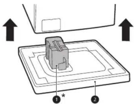LG F4X1009NWK - Het apparaat optillen van de schuimbasis - 1