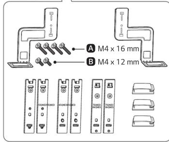 A M4 x 16 mm B M4 x 12 mm