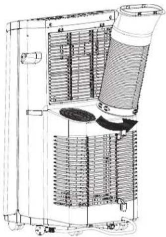 HAIER QPSA13 - Installer le tuyau d'évacuation sur l'arrière du climatiseur - 1