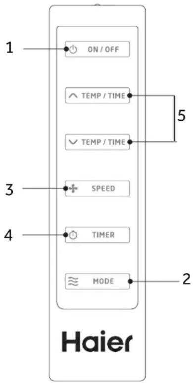 HAIER HPFD11XHTC - Setting the Temperature - 2