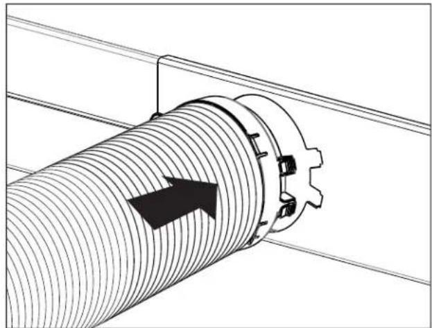 HAIER HPFD11XHTC - STEP 4 - ATTACH EXHAUST HOSE TO THE EXHAUST NOZZLE - 1