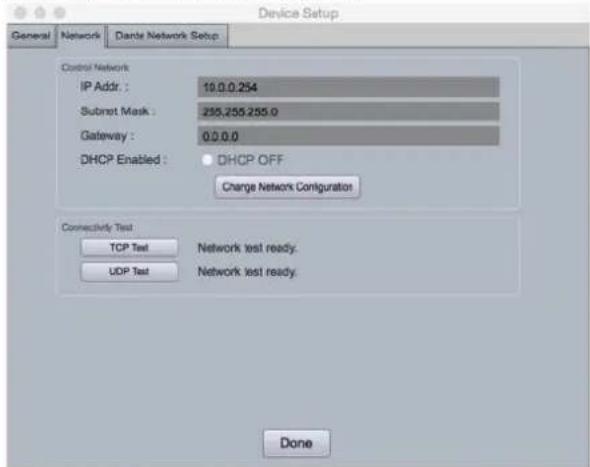 RCF Matrix Audio DX1616 - IP reset with software - 1