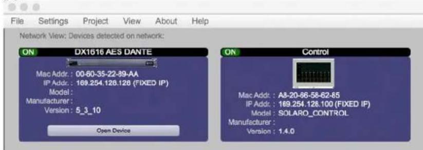 RCF Matrix Audio DX1616 - IP reset push button / Reset Processor Network Settings (DHCP not available) - 1