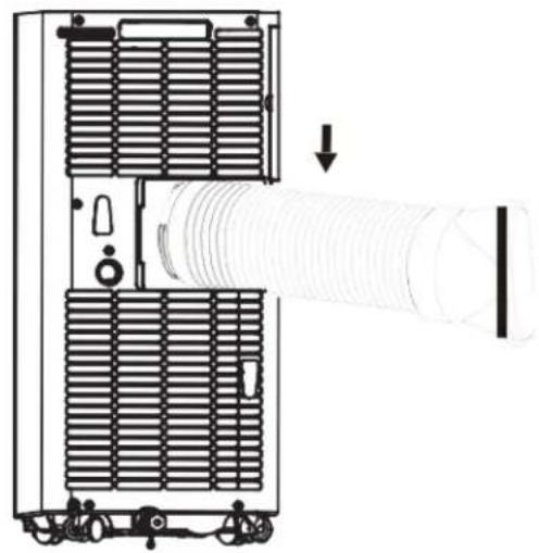 HAIER QPFA10 - INSTALL EXHAUST HOSE ASSEMBLY TO BACK OF UNIT - 1